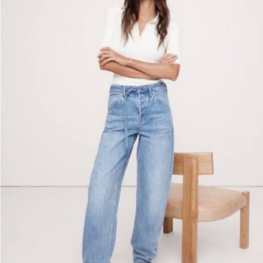 Banana Republic High-Rise Bow Jeans
